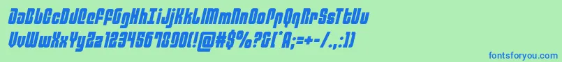 philadelphiasemital Font – Blue Fonts on Green Background
