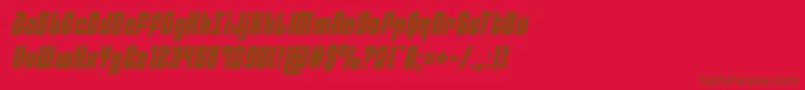 philadelphiasemital Font – Brown Fonts on Red Background