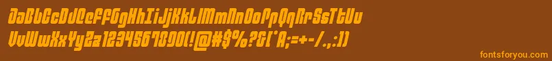philadelphiasemital Font – Orange Fonts on Brown Background