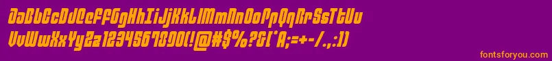 philadelphiasemital Font – Orange Fonts on Purple Background