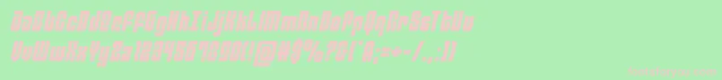 philadelphiasemital Font – Pink Fonts on Green Background
