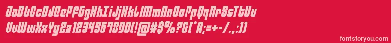 philadelphiasemital Font – Pink Fonts on Red Background