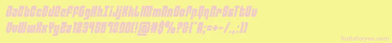 philadelphiasemital Font – Pink Fonts on Yellow Background