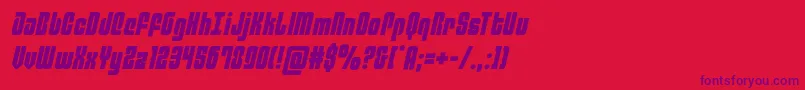 philadelphiasemital Font – Purple Fonts on Red Background