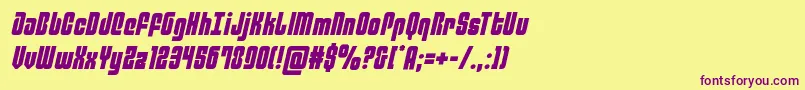 philadelphiasemital Font – Purple Fonts on Yellow Background