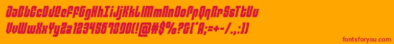 philadelphiasemital Font – Red Fonts on Orange Background