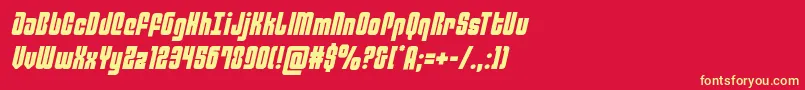 philadelphiasemital Font – Yellow Fonts on Red Background