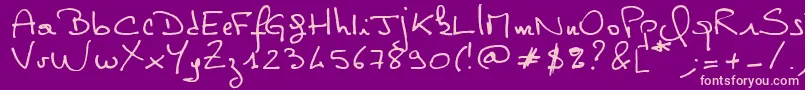 Weitere Informationen zur Philippe-Schriftart Philippe-Schriftart – Rosa Schriften auf violettem Hintergrund