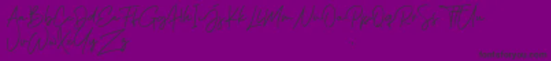 fuente Phillips Muler Signature – Fuentes Negras Sobre Fondo Morado