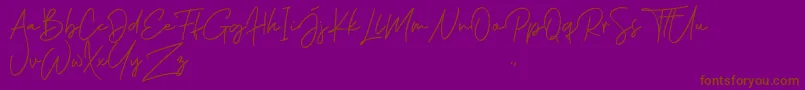 Phillips Muler Signature Font – Brown Fonts on Purple Background