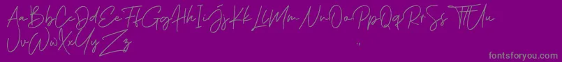 fuente Phillips Muler Signature – Fuentes Grises Sobre Fondo Morado