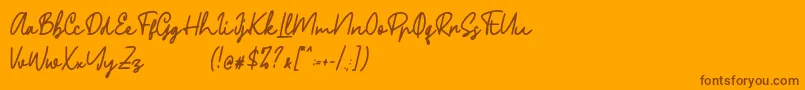 Phillips Font – Brown Fonts on Orange Background