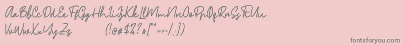 Phillips Font – Gray Fonts on Pink Background