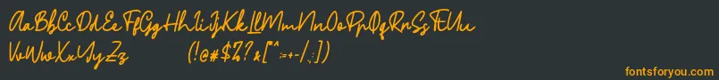 Phillips Font – Orange Fonts on Black Background