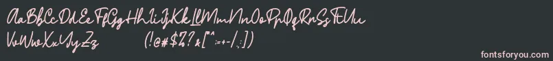 Phillips Font – Pink Fonts on Black Background