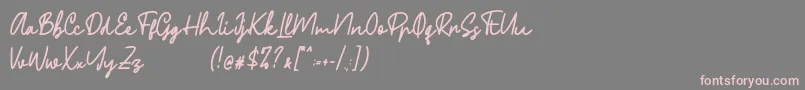 Phillips Font – Pink Fonts on Gray Background