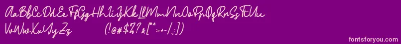Phillips Font – Pink Fonts on Purple Background