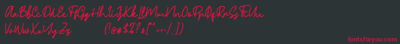 Phillips Font – Red Fonts on Black Background