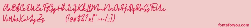 Phillips Font – Red Fonts on Pink Background