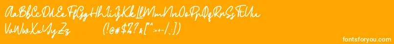 Phillips Font – White Fonts on Orange Background