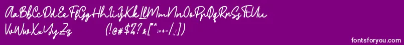 Phillips Font – White Fonts on Purple Background