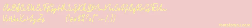 Phillips Font – Yellow Fonts on Pink Background
