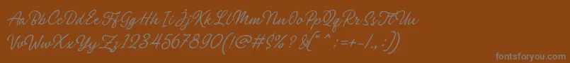 Шрифт Philomena Script – серые шрифты на коричневом фоне