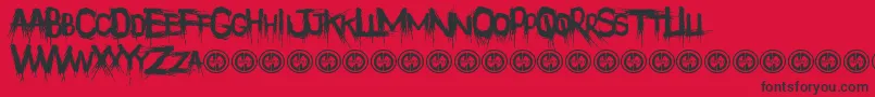 Philophobia Font – Black Fonts on Red Background