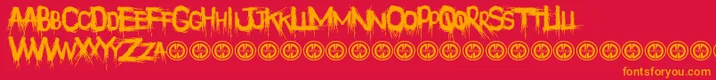 Philophobia Font – Orange Fonts on Red Background