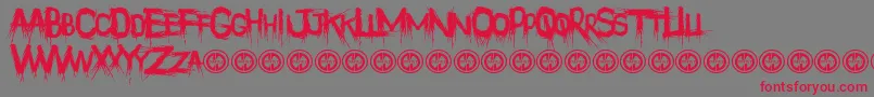 Philophobia Font – Red Fonts on Gray Background