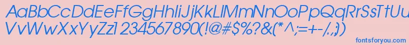 TrendexsskItalic Font – Blue Fonts on Pink Background