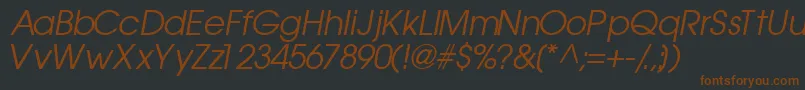 TrendexsskItalic Font – Brown Fonts on Black Background