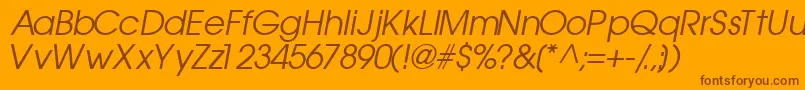 TrendexsskItalic Font – Brown Fonts on Orange Background