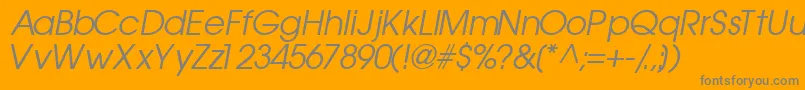 TrendexsskItalic Font – Gray Fonts on Orange Background