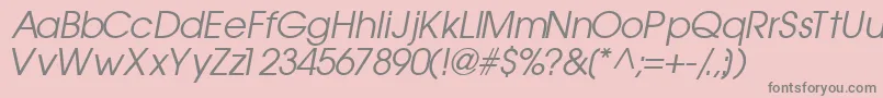 TrendexsskItalic Font – Gray Fonts on Pink Background