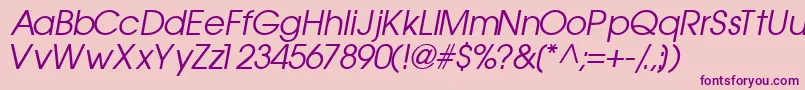 TrendexsskItalic-Schriftart – Violette Schriften auf rosa Hintergrund
