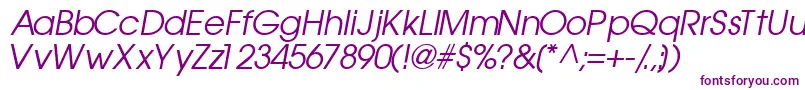 Police TrendexsskItalic – polices violettes