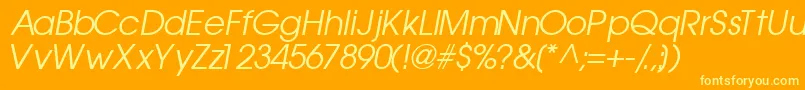 フォントTrendexsskItalic – オレンジの背景に黄色の文字