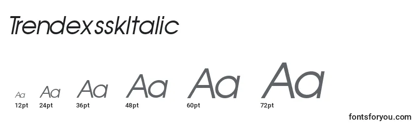 TrendexsskItalic Font Sizes
