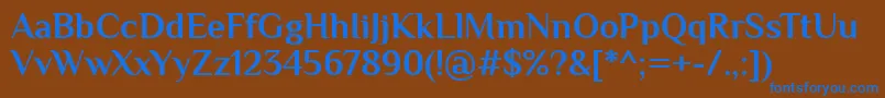Philosopher Boldフォントについての詳細 フォントPhilosopher Bold – 茶色の背景に青い文字