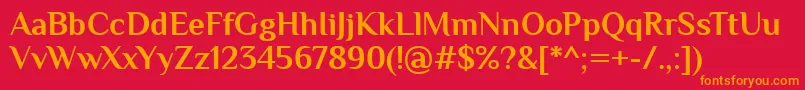 Philosopher Bold Font – Orange Fonts on Red Background