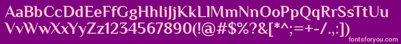Philosopher Boldフォントについての詳細 フォントPhilosopher Bold – 紫の背景にピンクのフォント
