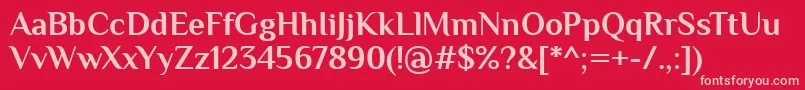 Philosopher Bold Font – Pink Fonts on Red Background