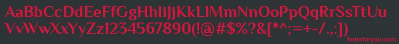 Philosopher Bold Font – Red Fonts on Black Background