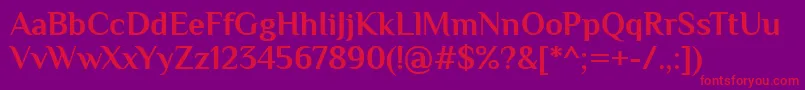 Philosopher Bold Font – Red Fonts on Purple Background