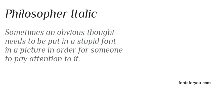Philosopher Italic Font