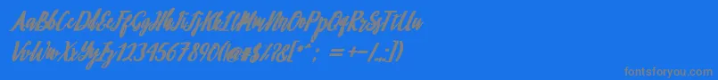 フォントphilosophy – 青い背景に灰色の文字