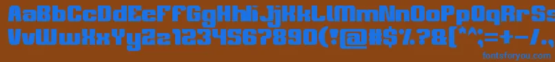 Czcionka philosophy – niebieskie czcionki na brązowym tle