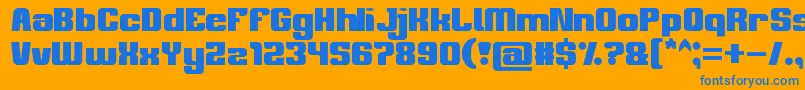 philosophy Font – Blue Fonts on Orange Background