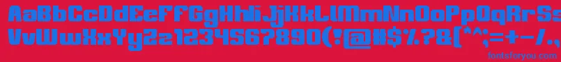 フォントphilosophy – 赤い背景に青い文字